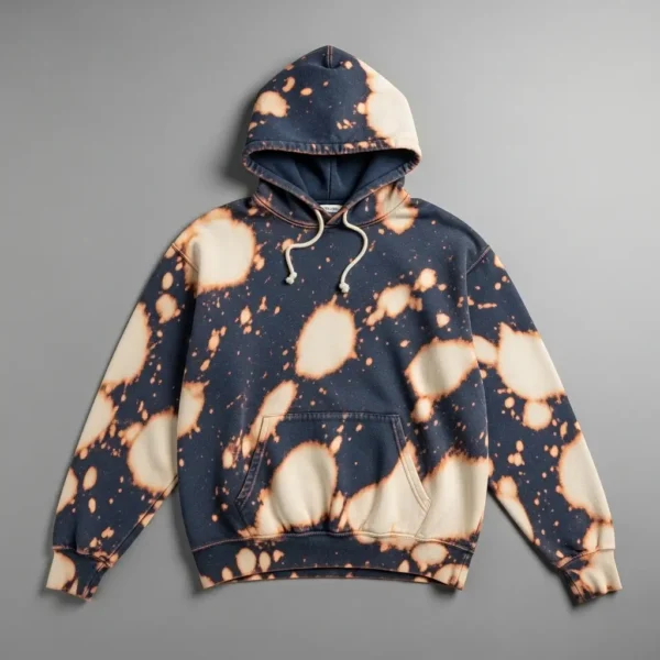 Bleach washed hoodie.