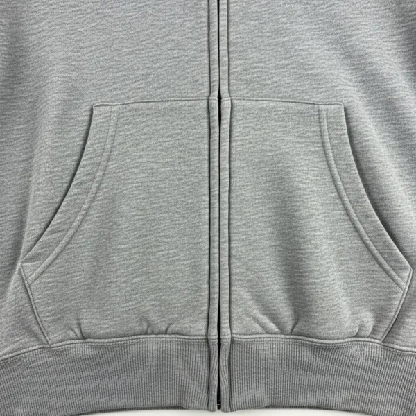 Split kangaroo pockets closeup.